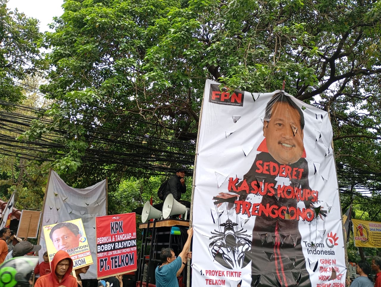 FPN dan GEMAK Gelar Aksi di Kantor DPP Gerindra, Serukan Pemberantasan Korupsi Tanpa Pandang Bulu