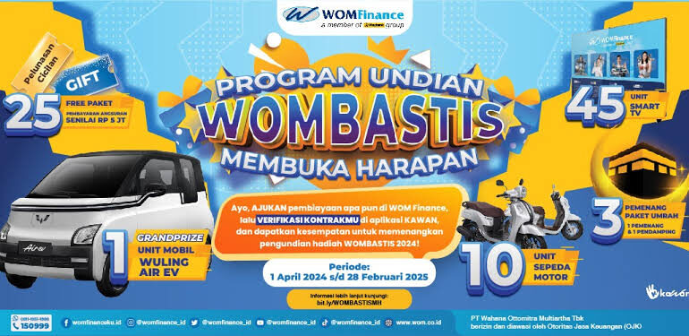 WOM Finance Gelar Pengundian WOMBASTIS 2024, Hadiah Ratusan Juta Rupiah Menanti