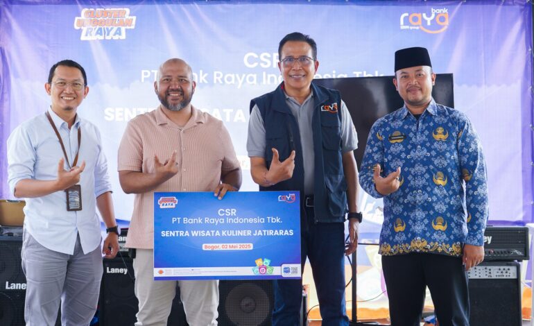 Bank Raya Salurkan CSR untuk Pengembangan UMKM di Jatiraras Sawarga Cibinong, Dorong Digitalisasi Lewat Raya App