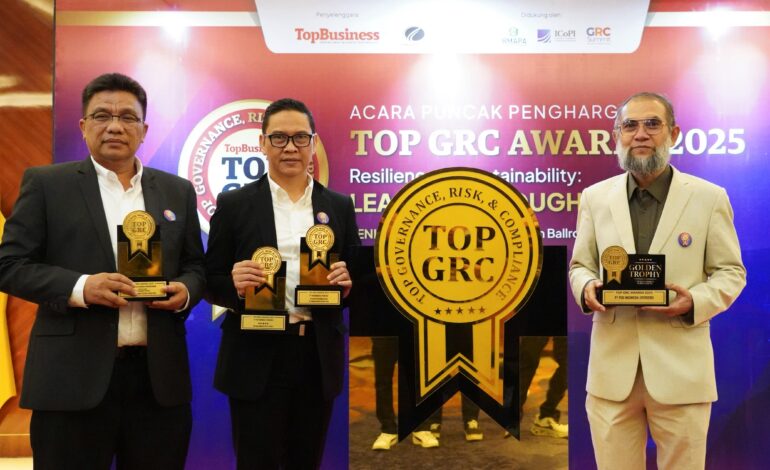 Pos Indonesia Raih Empat Penghargaan di TOP GRC Awards 2025