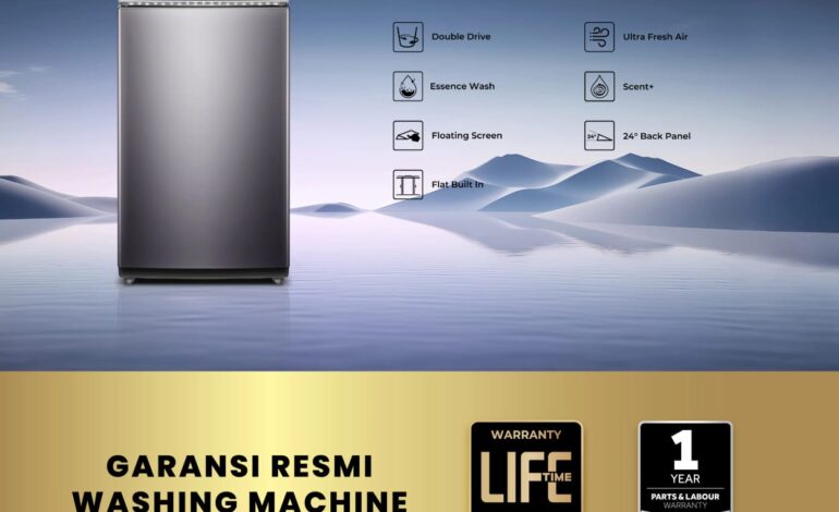 AQUA Luncurkan Mesin Cuci AWM12-BSR1L(BU) Berteknologi Canggih