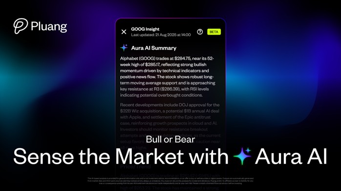 Pluang Luncurkan Aura AI untuk Analisis Saham dan Crypto