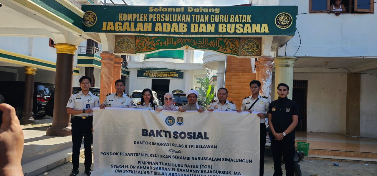 Imigrasi Belawan Gelar Bakti Sosial Sambut Ramadan di Pondok Persulukan Babussalam Simalungun