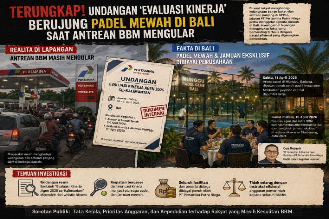 Terungkap! Undangan ‘Evaluasi Kinerja’ Berujung Padel Mewah di Bali Saat Antrean BBM Mengular