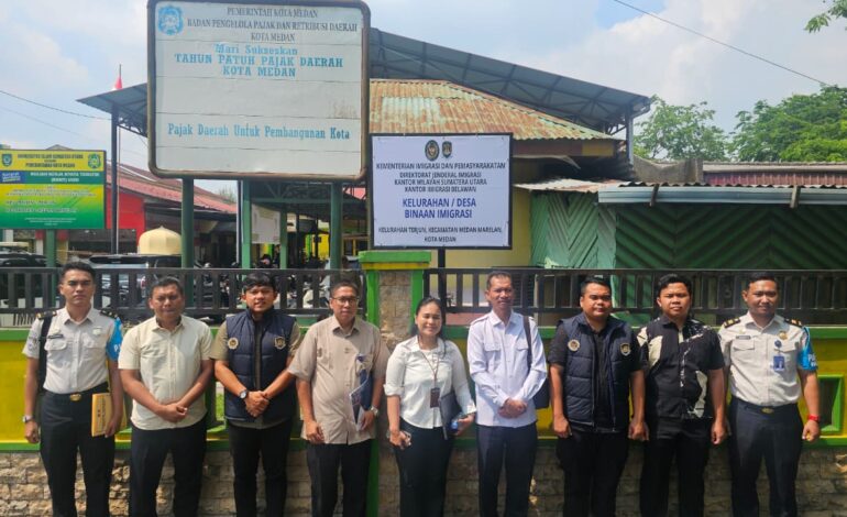 IMIGRASI BELAWAN PERKUAT DESA BINAAN DI KELURAHAN TERJUN, FOKUS CEGAH TPPO DAN TPPM