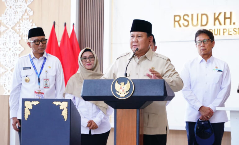 Presiden Prabowo Resmikan RSUD KH Muhammad Thohir Krui di Lampung