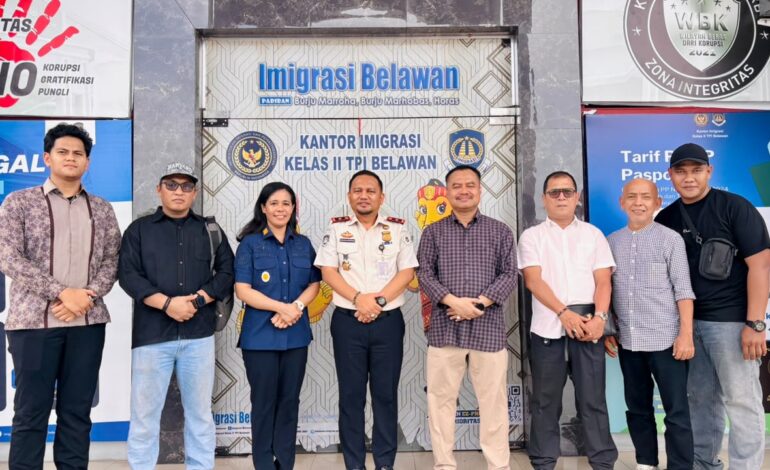 Kunjungi Kantor Imigrasi Belawan, PWI Sumut Apresiasi Pelayanan