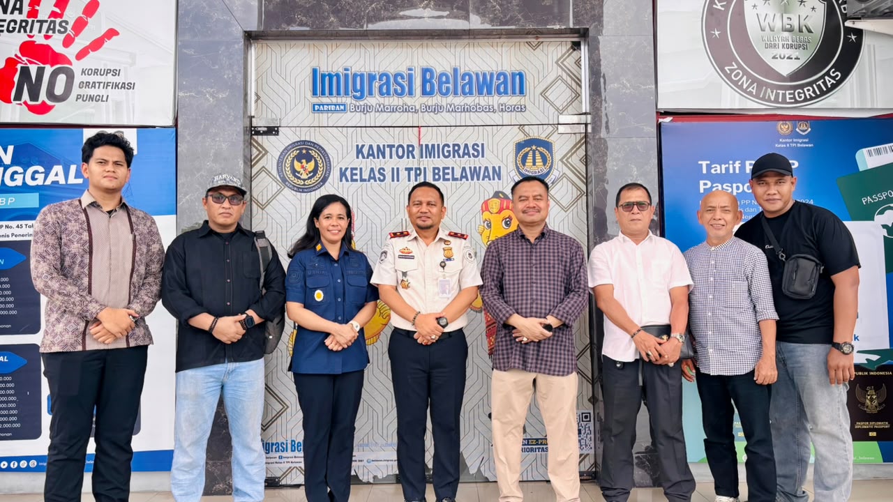 Kunjungi Kantor Imigrasi Belawan, PWI Sumut Apresiasi Pelayanan